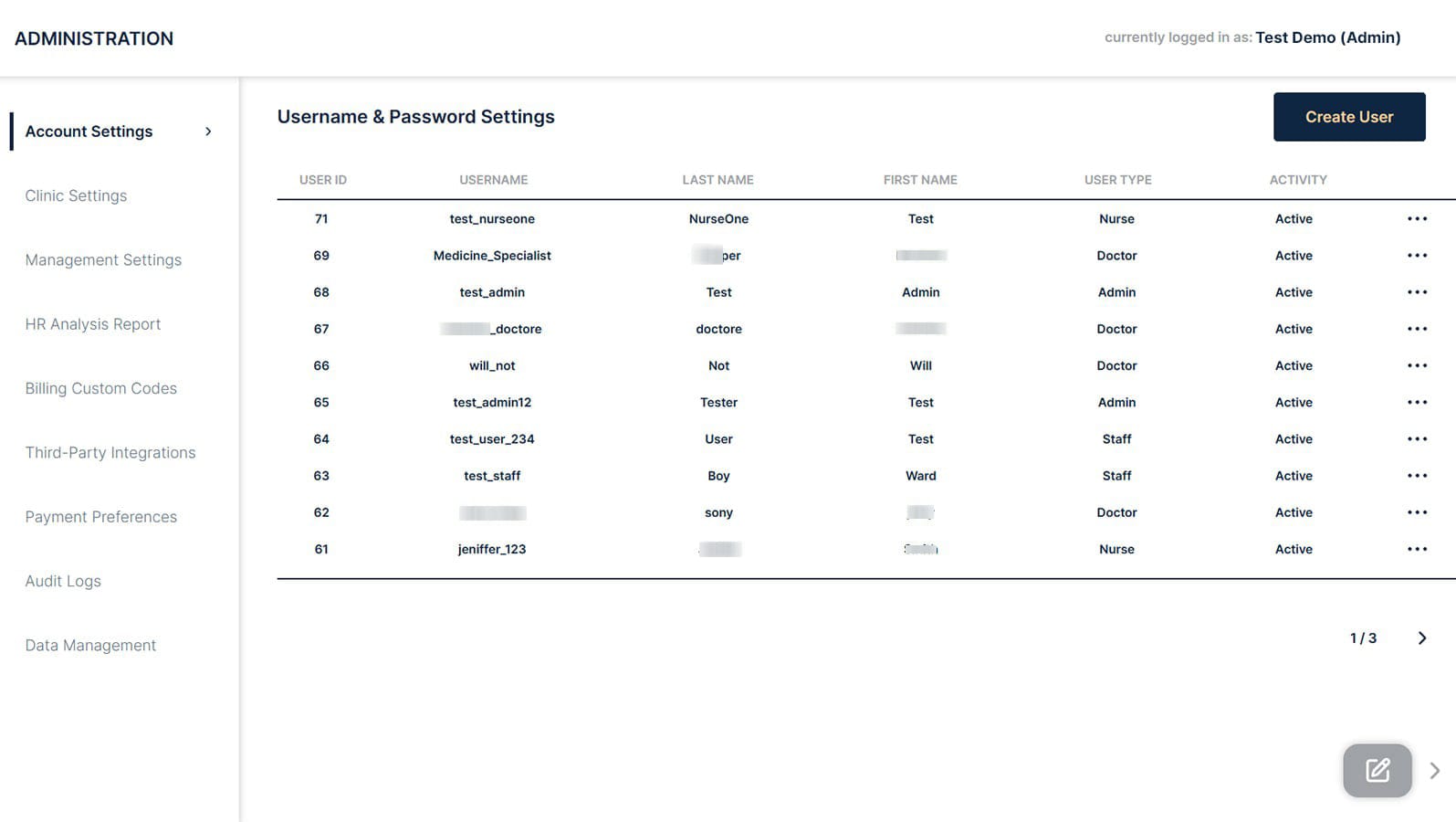 Administration Settings